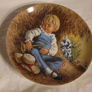 Little Boy Blue vintage collector plate 1980 Reco Made in USA